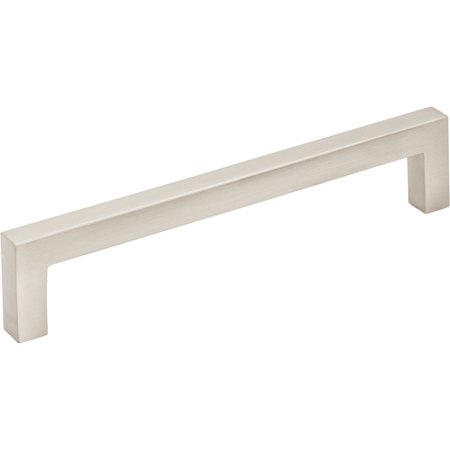 ELEMENTS BY HARDWARE RESOURCES 128 mm Center-to-Center Satin Nickel Square Stanton Cabinet Bar Pull 625-128SN